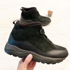 LL BEAN | Black suede Primaloft 200 gram winter snow boots women’s 9.5